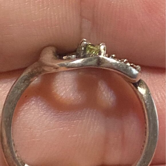 Heart Ring Size 7.5 Garnet Amethyst Spinel Tourmaline Sterling Silver 925 Women - Picture 6 of 10